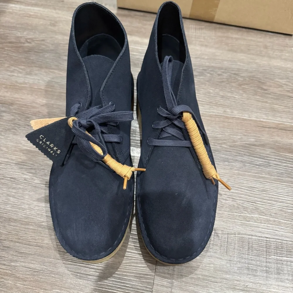 Clarks Original Desert Coal Navy Suede Chukka Boots